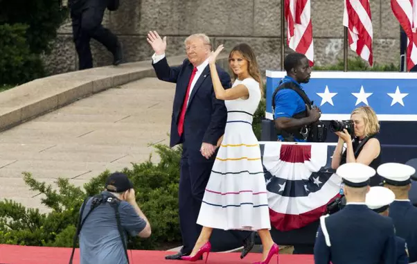Melania și Donald Trump, de Ziua Americii