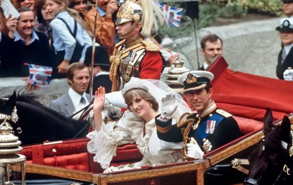 Diana și Prințul Charles, în ziua nunții
