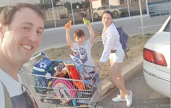 Călin Geambaşu, fosta iubită şi copilul lor