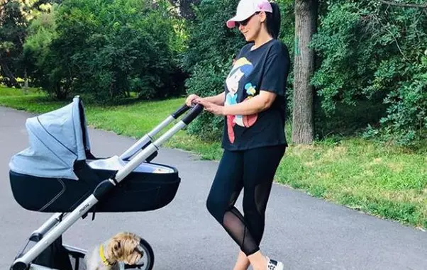 Lavinia Pîrva, în parc cu Alexandru