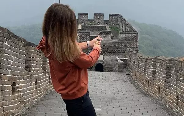 Simona Halep la Marele Zid Chinezesc