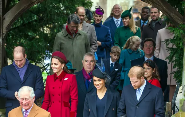 Familia regală britanică, la Sandringham de Crăciun, în 2018