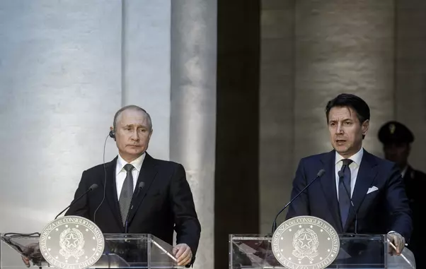Russian President Putin meets Italian PM Conte