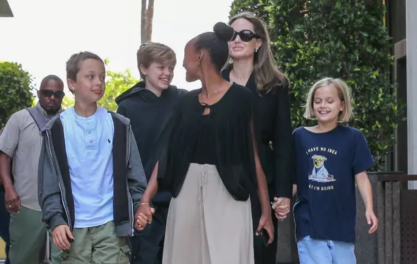 Angelina Jolie takes her kids to the movies