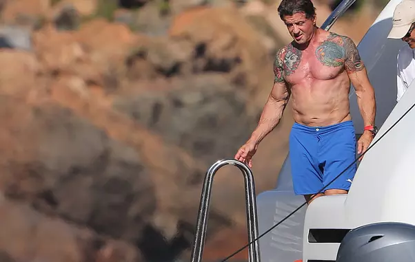 EXCLUSIVE: Sylvester Stallone and family holiday in Corsica