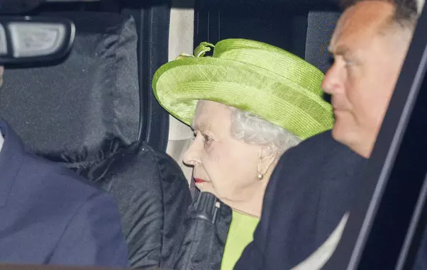 Queen leaves The Royal Chapel of All Saints in Windsor