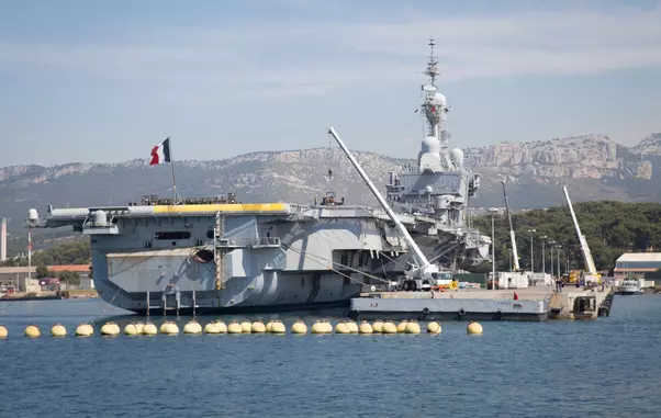 French Navy Ships In The Harbor Of Toulon