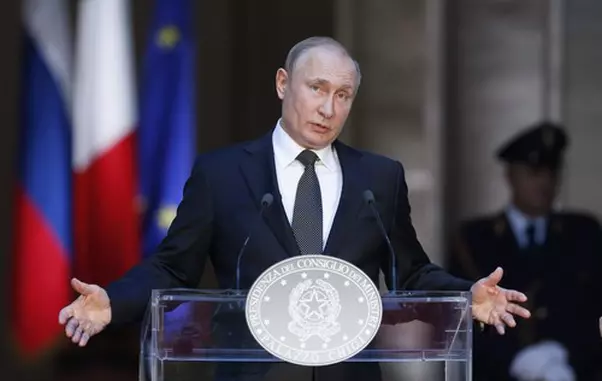 *EXCLUSIVE* he President of Russian Federation Vladimir Putin visits the Italian Premier Giuseppe Conte in Rome