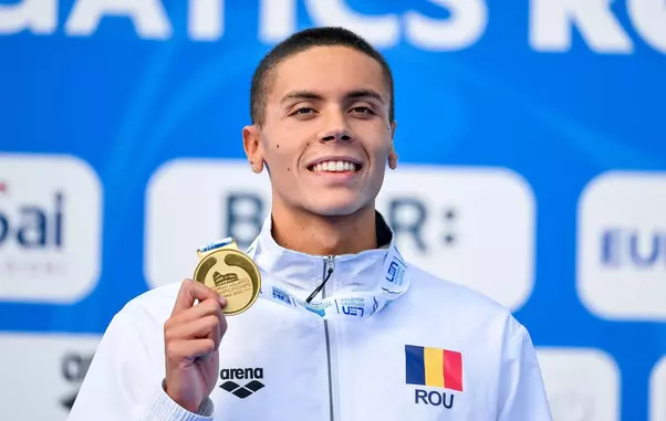 Roma, Italy. 15th Aug, 2022. POPOVICI David ROU ROMANIA Gold Medal 200m Freestyle Men Final Swimming Roma, 15/8/2022 Stadio del Nuoto XXVI LEN European Championships Roma 2022 Photo Andrea Staccioli/Deepbluemedia/Insidefoto Credit: Insidefoto di andrea st