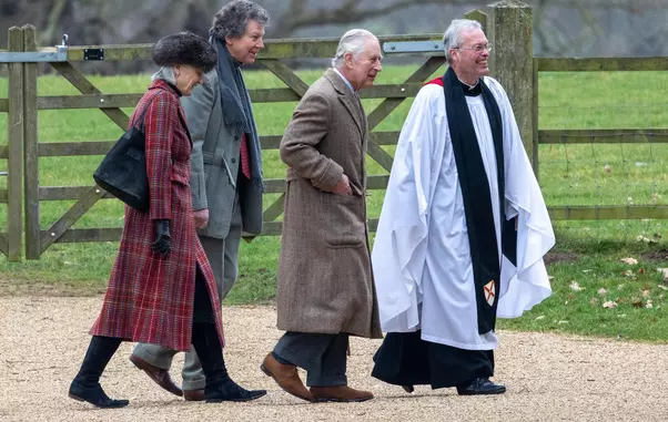 EXCLUSIVE: *NO UK* King Charles Attending The Morning Service At St Mary Magdalene Church In Sandringham, Norfolk, On A Cold Sunday Morning