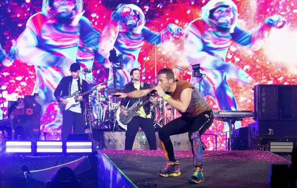 Coldplay concert during Music of the Spheres tour in England