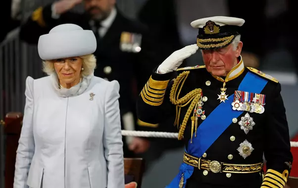 Commissioning of HMS Prince of Wales aircraft carrier in England
