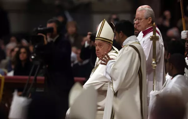 Pope Francis Bergoglio attends the celebration of the Epiphany of the Lord Holy Mass