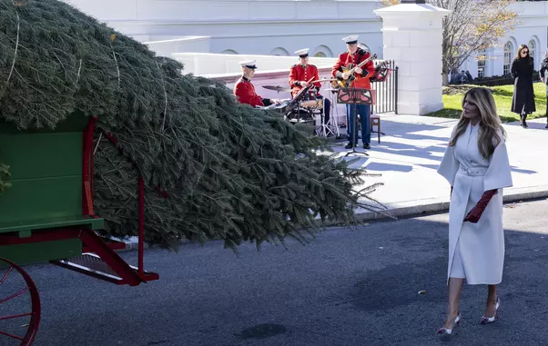 Melania Trump Welcomes The Official 2025 White House Christmas Tree