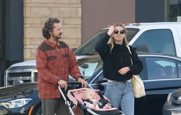 EXCLUSIVE: Shia LaBeouf and Mia Goth are Spotted on a Coffee Run on Pasadena, California.