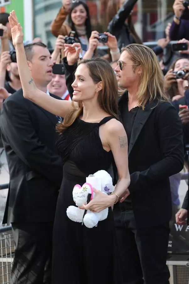 Angelina Jolie si Brad Pitt la premiera World War Z