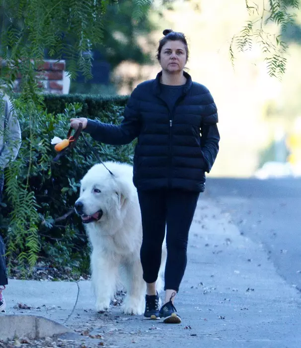 EXCLUSIVE: Tiffani Amber Thiessen is Spotted on a Dog Walk in Los Angeles.