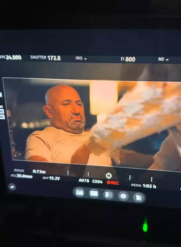 Cătălin Scărlătescu la filmări
