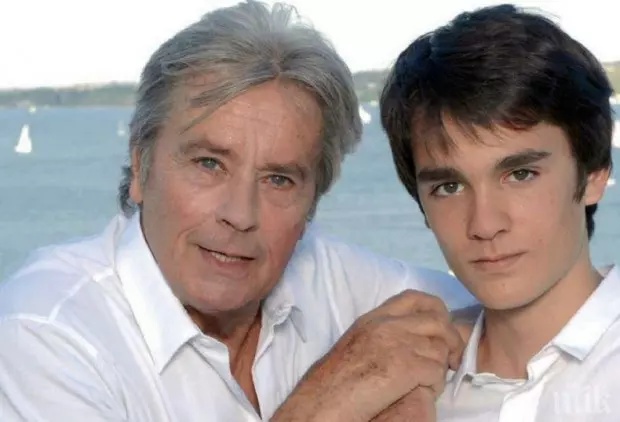 Alain Delon si fiul sau