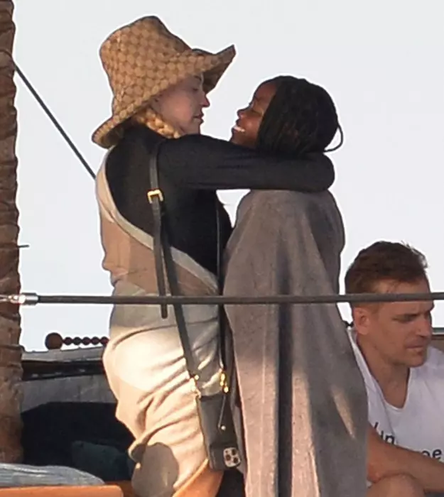 *PREMIUM-EXCLUSIVE* MUST CALL FOR PRICING BEFORE USAGE  - The 'Queen of Pop' Madonna continues to lap up the summer sunshine on her Italian holiday in Ponza as the legendary American singer is seen out to sea on her luxury yacht with boyfriend Akeem Morri