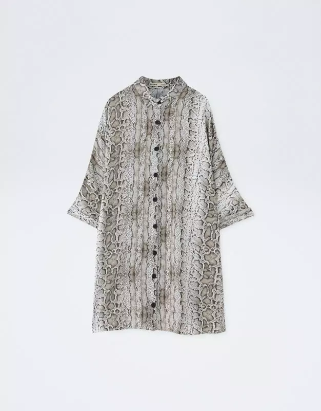 Rochie cu imprimeu tip șarpe, Pull&Bear, 99,90 lei