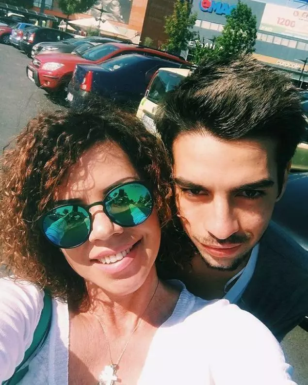 Luminita Anghel și David, fiul ei adoptat