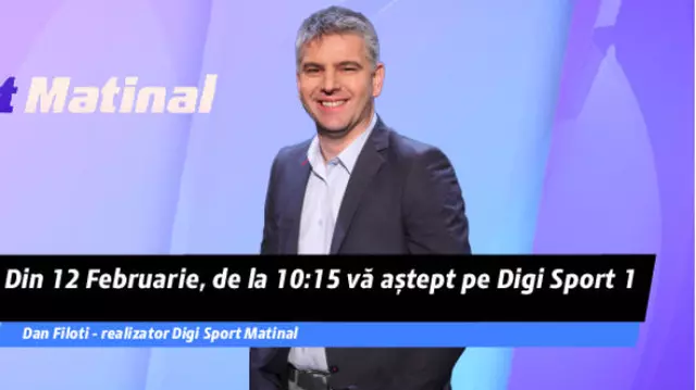 Emisiune nouă la Digi Sport 1, Dan Filoti prezintă “Digi Sport Matinal”