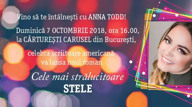 Anna Todd, celebra autoare a fenomenului internațional „After”, va fi în acest weekend la București