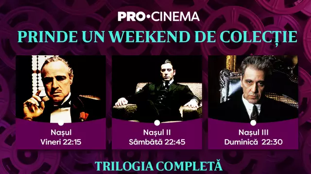 Weekendul acesta, PRO CINEMA difuzează trilogia „Nașul”