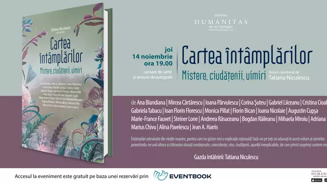 Lansare la Librăria Humanitas de la Cișmigiu: „Cartea întâmplărilor”, un nou volum colectiv la Humanitas