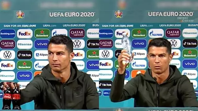 Gestul făcut de Cristiano Ronaldo când a văzut Coca-Cola pe masă