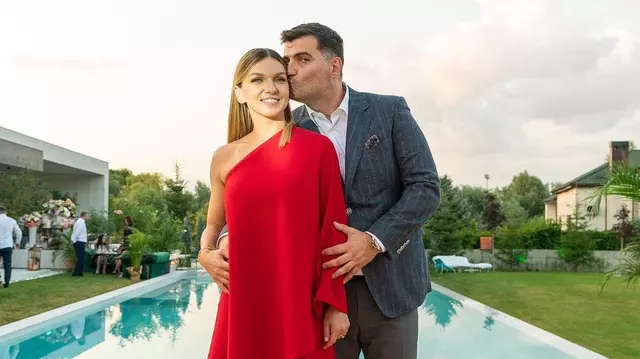 Cât a dat Simona Halep pe rochia roșie purtată la petrecerea de logodnă. A ales un designer străin celebru