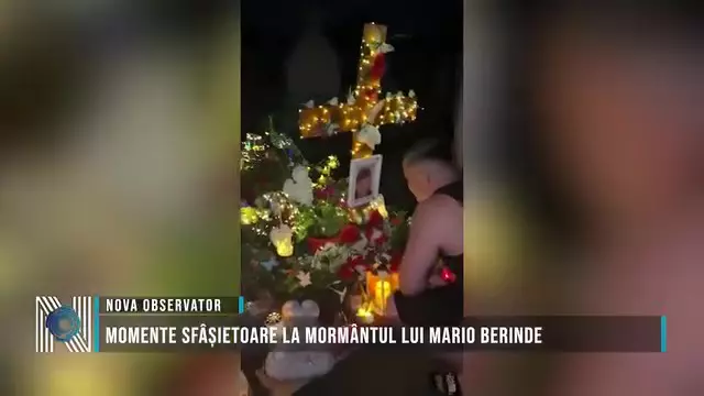 Tatăl lui Mario Berinde, Viorel Berinde, la mormântul lui, după eliberarea din închisoare din 23 iunie 2026 (3)