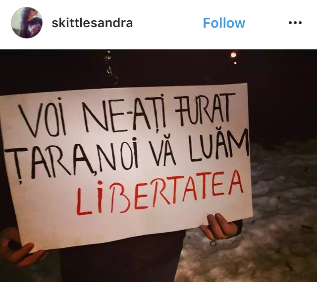 Pancarte de la protestele din Romania