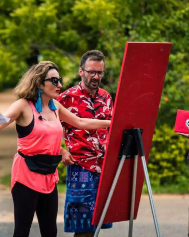 Ana Morodan și partenerul ei de competiție Adrian Teleșpan, la Asia Express