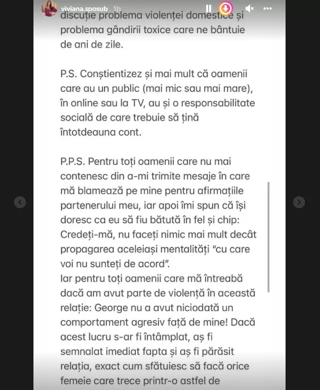 Viviana Sposub reacție