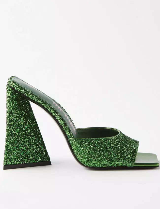 Saboți din piele & paiete, The Attico, 2.669 lei, www.matchesfashion.com