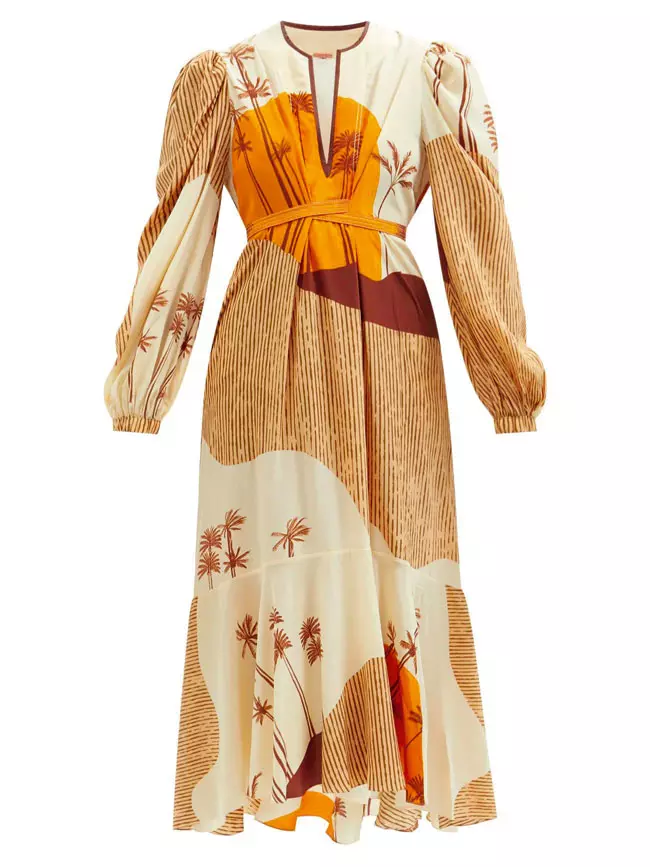 Rochie din crep, Johanna Ortiz, 7.510 lei, www.net-a-porter.com
