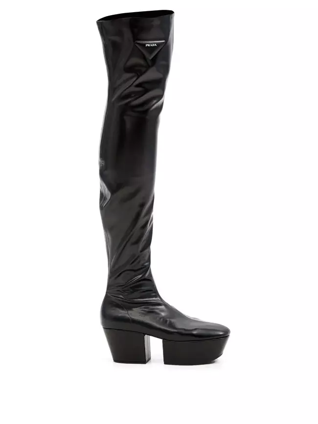 Cizme din piele, Prada, 6.940 lei