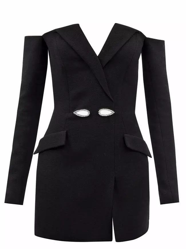 Rochie din stofă de lână, David Koma, 7.700 lei, www.matchesfashion.com