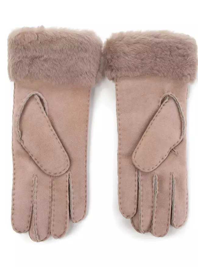 Mănuși din piele velur și shearling, EMU Australia, cu prețul la cerere, www.epantofi.ro