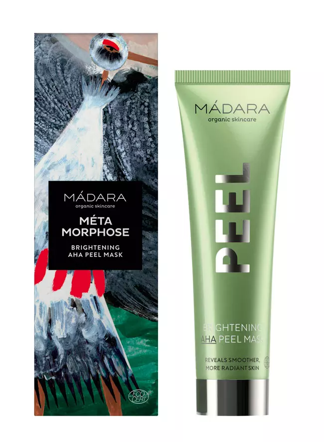 Mască peeling pentru strălucire MÉTAMORPHOSE Brightening AHA Peel Mask, MÁDARA, 110 lei (disponibilă pe miobio.ro)