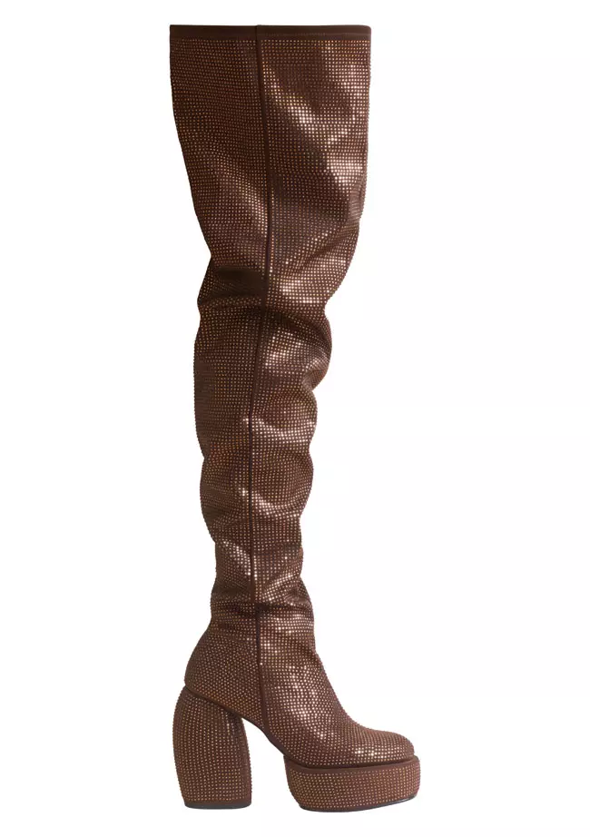 Cizme din piele, cu aplicații de cristale, H&M, 1.999,90 lei