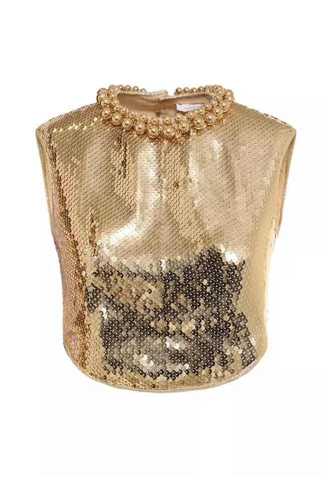 Top cu paiete, Rabanne, 4.424 lei, www.Luisaviaroma.com