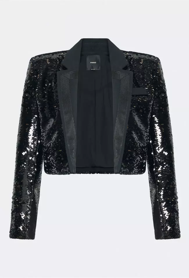Sacou din poliester cu paiete, Pinko, 2.122 lei, www.modivo.ro