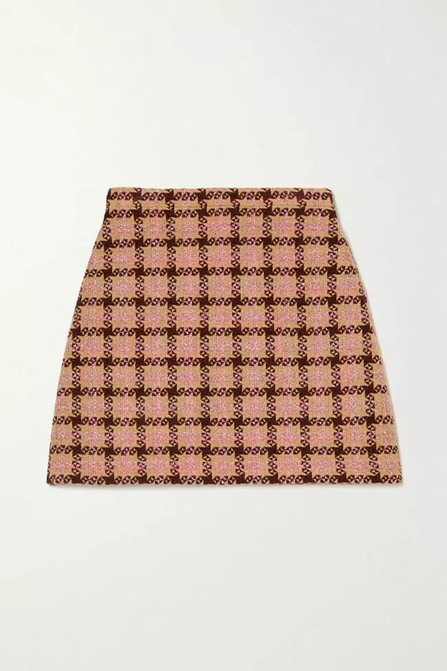Fustă din amestec de lână, Gucci, 4.200 lei, www.net-a-porter.com
