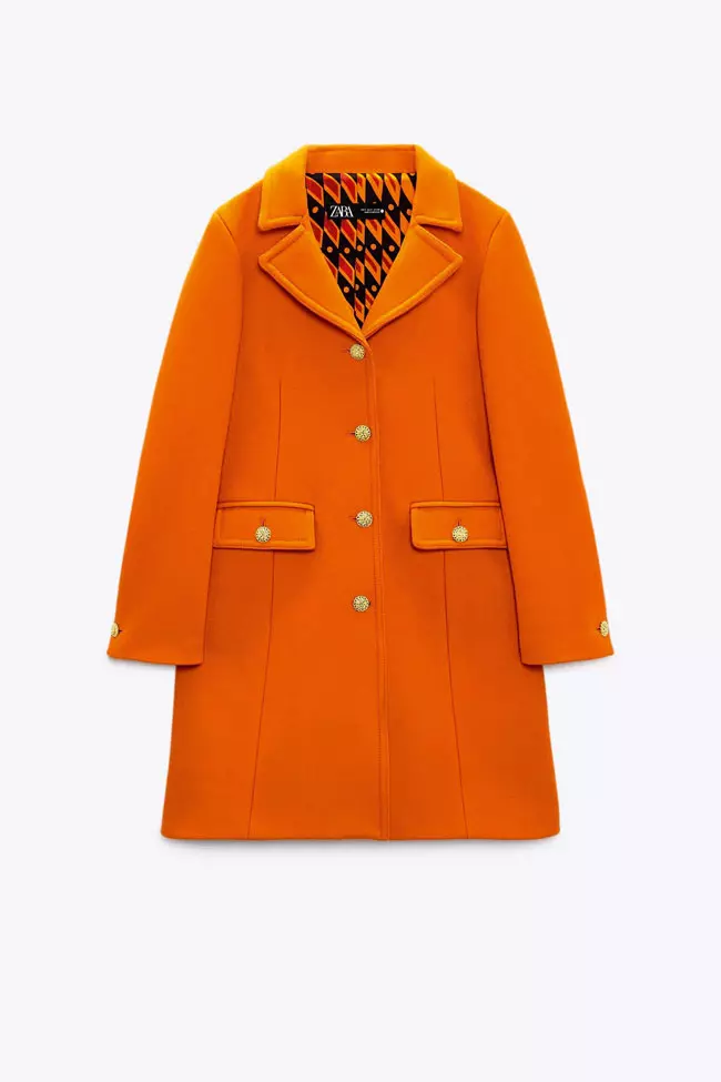 Palton din amestec de lână, Zara, 499 lei