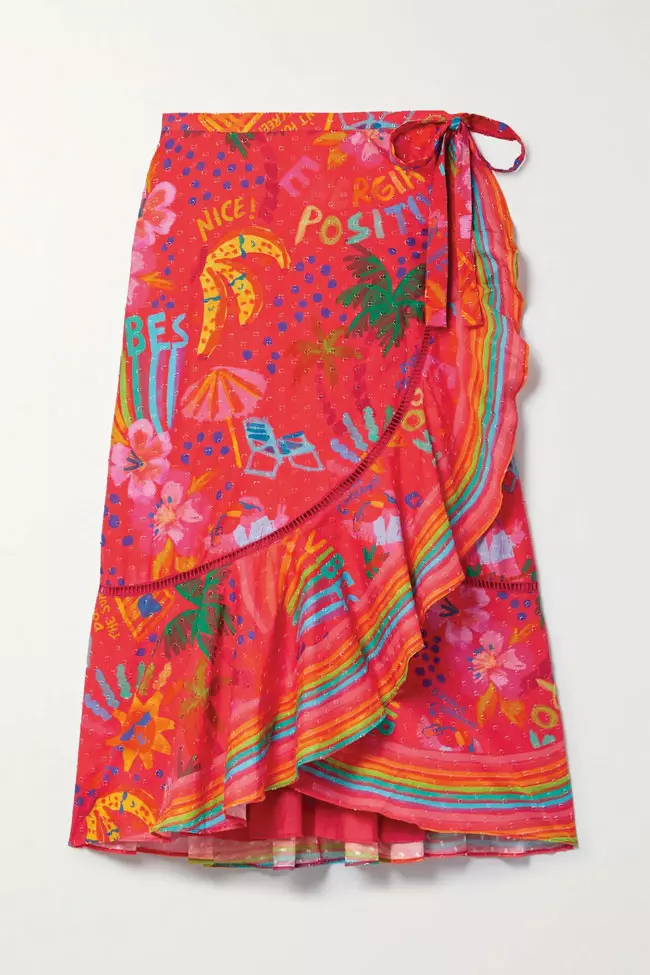 Fustă din bumbac, Farm Rio, 940 lei, www.matchesfashion.com