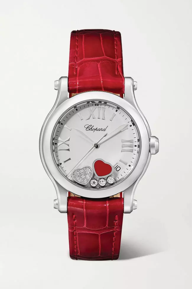 Ceas din oțel cu diamante, Chopard, 32.000 lei, magazinul Chopard