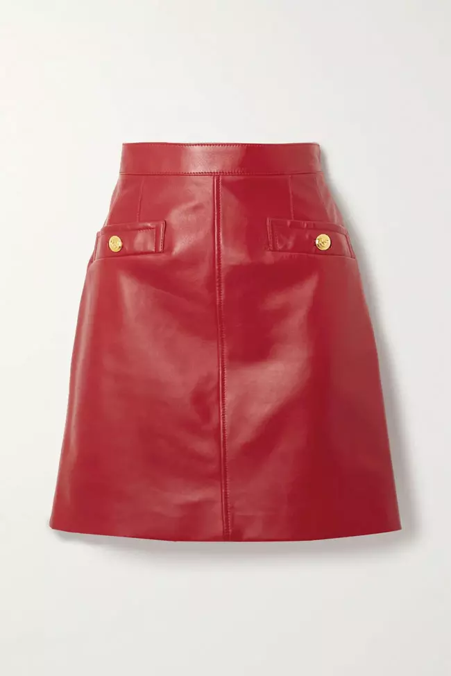 Fustă din piele, Gucci, 13.900 lei, www.farfetch.com